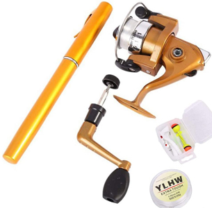 Portable Pen Fishing Rod Reel Combo for Kids