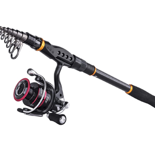 Goture Carbon Fiber Telescopic Fishing Pole with Spinning Reel